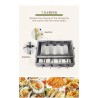 churrasco grelha - forno exterior - aço inoxidável e vidro - LPG 4 queimadores gás