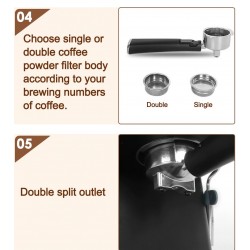 Máquina de café - espuma de leite - moedor de café - 20 Bar - 220V