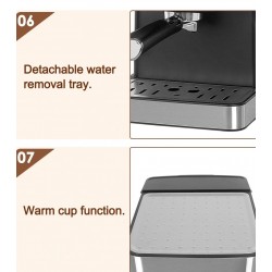 Máquina de café - espuma de leite - moedor de café - 20 Bar - 220V
