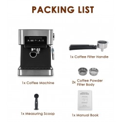 Coffee machine - milk frother - coffee grinder - 20 Bar - 220VCoffee ware