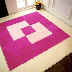 Quadrado mosaico - tapete de veludo - quebra-cabeças de espuma - tapete DIY 25 * 25 cm