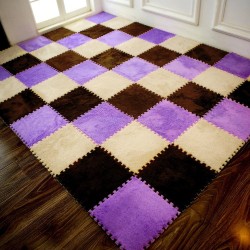 Quadrado mosaico - tapete de veludo - quebra-cabeças de espuma - tapete DIY 25 * 25 cm