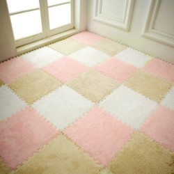 Quadrado mosaico - tapete de veludo - quebra-cabeças de espuma - tapete DIY 25 * 25 cm