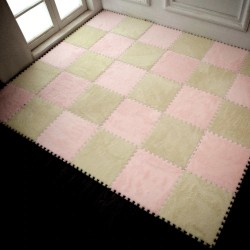 Quadrado mosaico - tapete de veludo - quebra-cabeças de espuma - tapete DIY 25 * 25 cm