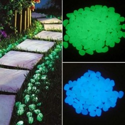 25 peças / 50 peças - brilho nas pedras de jardim escuro