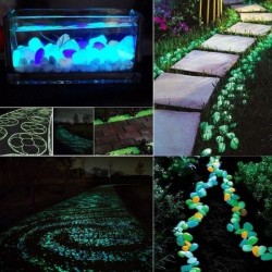 25 peças / 50 peças - brilho nas pedras de jardim escuro