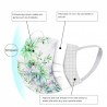 50 peças - máscaras antibacterianas descartáveis / boca - 3 camadas - impressão floral - 50 peças