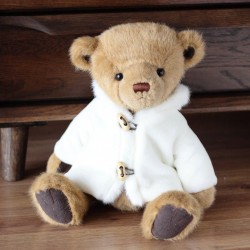 Plush ursinho com casaco branco - brinquedo