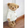 Plush ursinho com casaco branco - brinquedo