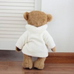 Plush teddy bear with white coat - toyCuddly toys