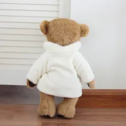 Plush ursinho com casaco branco - brinquedo