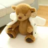 Plush ursinho com casaco branco - brinquedo