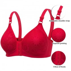 Sutiã push-up sexy - plus size - fechamento frontal - sem fio - sem costura