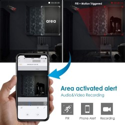 5 MP - 1920P HD - câmera de segurança sem fio - áudio de duas vias - WiFi - suporte Onvif - impermeável
