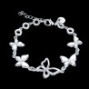 Pulseira na moda com borboletas - 925 prata esterlina