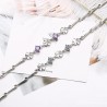 Pulseira elegante com quatro folhas de trevo & cristais - 925 prata esterlina