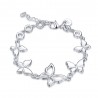 Pulseira na moda com borboletas - 925 prata esterlina