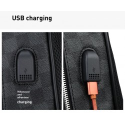 Polo mochila - projeto plaid - porta de carregamento USB - impermeável
