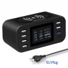 Carregador sem fio Qi - carga rápida 3.0 - 60W - 8-ports USB - estação de carregamento