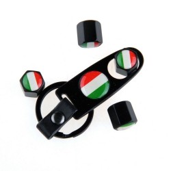 Bandeira italiana - aço inoxidável - preto - 4pcs / set - valores do carro