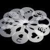Coffee decoration - plastic stencil - 16 piecesCoffee ware