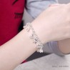 Pulseira bonita - 925 prata esterlina - cristais mistos