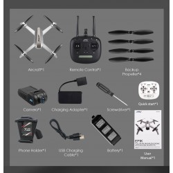 JJRC JJPRO X5 - 5g - wifi - fpv - brushless - câmera 1080P hd