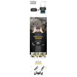 JDRC JD-20S JD20S - WiFi - FPV - Foldable - HD Camera - 0.3MP - Três Baterias