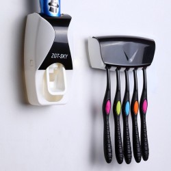 Dispensador de pasta de dentes automático - titular escova de dentes - acessórios de banheiro