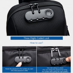 Saco multifuncional crossbody - anti-roubo - impermeável