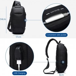 Saco multifuncional crossbody - anti-roubo - impermeável