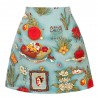 Retro - vintage - saia de algodão - impressão floral