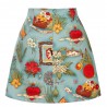 Retro - vintage - saia de algodão - impressão floral