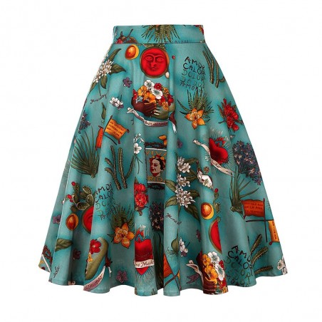 Vintage - retro - 50s - saias florais tropicais