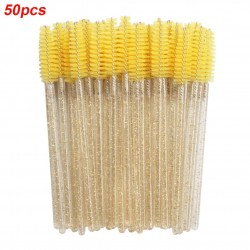 50PCS - Escova de maquiagem de olhos - rosa - Azul