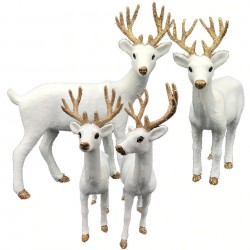 Decoração de Natal - renas brancas - veado
