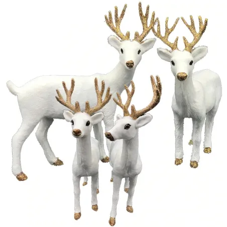 Decoração de Natal - renas brancas - veado