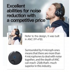Bluedio T7 - ANC - Bluetooth 5.0 - fone de ouvido sem fio - HiFi