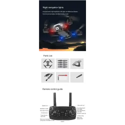 S60 Mini Drone - WIFI - FPV - 4K HD Dual Camera - 15mins Tempo de voo - Dobrável - RTF