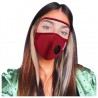 Máscara de rosto - Lavável - Preto - Azul - Vermelho