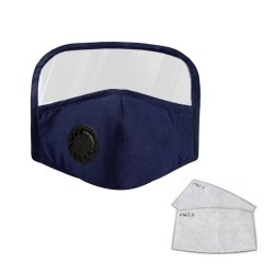 Máscara de rosto - Lavável - Preto - Azul - Vermelho