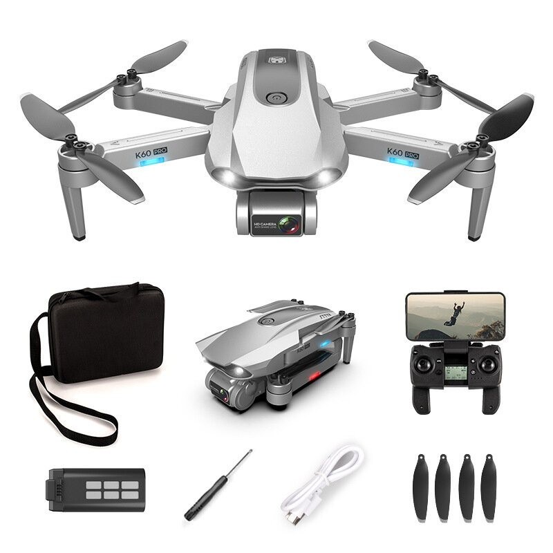 XKJ K60 PRO - 5G - WiFi - FPV - 6K câmera dupla - Tempo de voo 30mins - Dobrável - Sem escova - RTF XKJ K60 PRO - 5G - WiFi - FPV - 6K câmera dupla - Tempo de voo 30mins - Dobrável - Sem escova - RTF