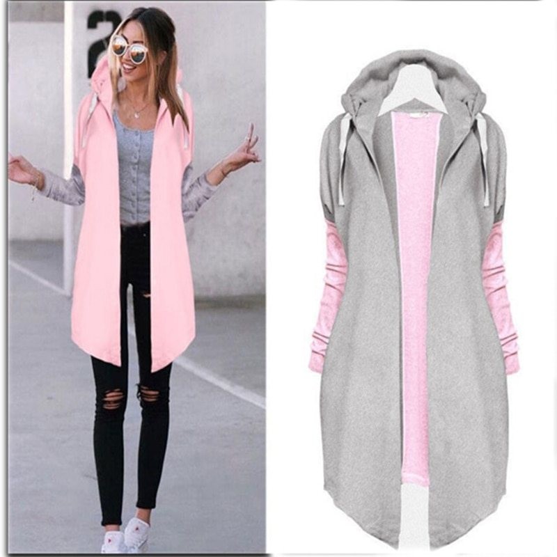 Mulheres Coats - Casual - Com capuz - Rosa - Azul - Preto