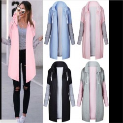 Mulheres Coats - Casual - Com capuz - Rosa - Azul - Preto