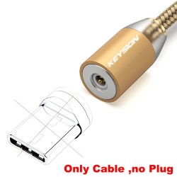 Cabo USB magnético LED - carregamento rápido - Tipo C - Micro USB - iOS
