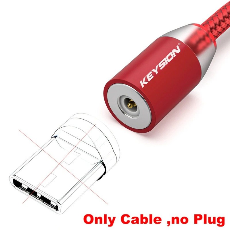 Cabo USB magnético LED - carregamento rápido - Tipo C - Micro USB - iOS