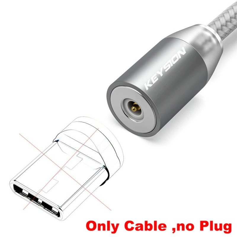 Cabo USB magnético LED - carregamento rápido - Tipo C - Micro USB - iOS