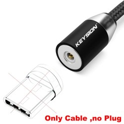 Cabo USB magnético LED - carregamento rápido - Tipo C - Micro USB - iOS