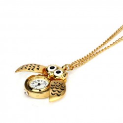 Vintage - Watch Owl - Pendant NecklaceNecklaces