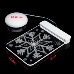 Decoração 3D de Natal para porta / janela - luz LED - placa transparente com ventosa